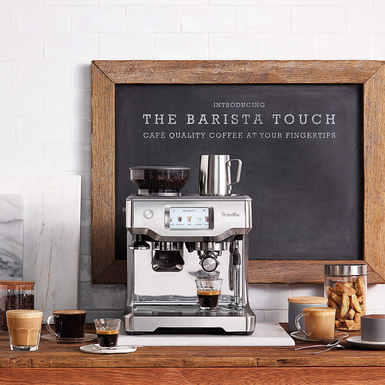 Breville Barista Touch Espresso Machine - Stainless Steel, Automatic Milk Frother, Touch Screen Control - Perfect for Home Baristas & Coffee Lovers