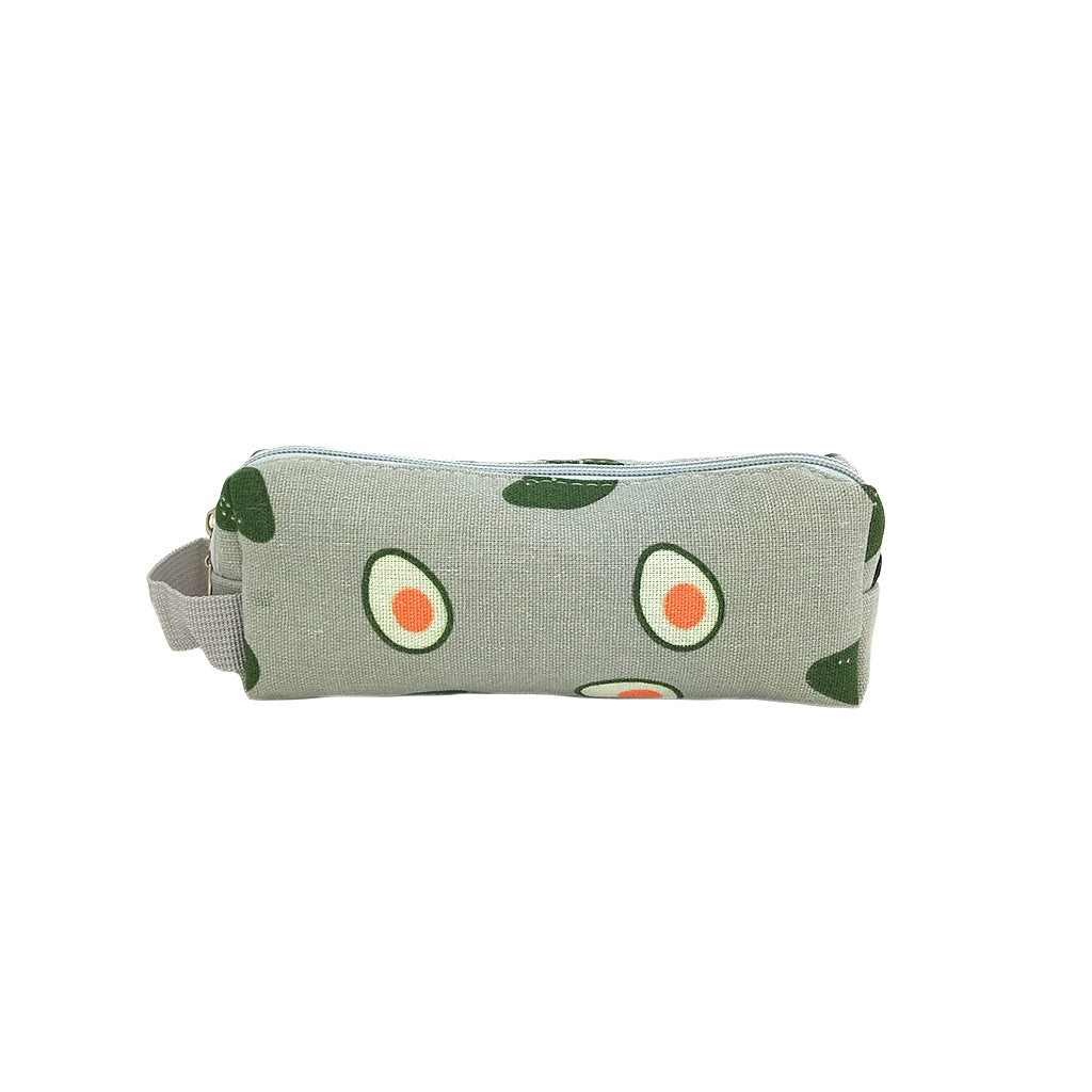 Premium Canvas Avocado Pencil Case - Cute & Durable School Supplies for Students, Artists & Office Use - Perfect for Organizing Pens, Pencils & Art Tools