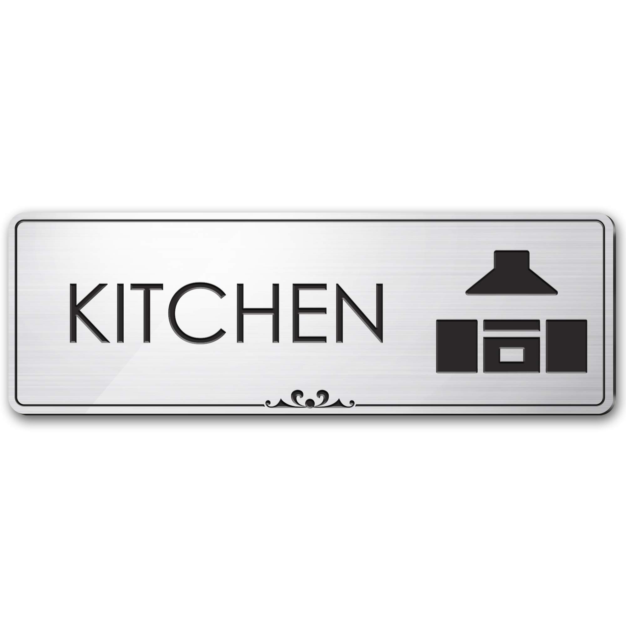 Engraved Brushed Silver Kitchen Pantry Decor Sign 3