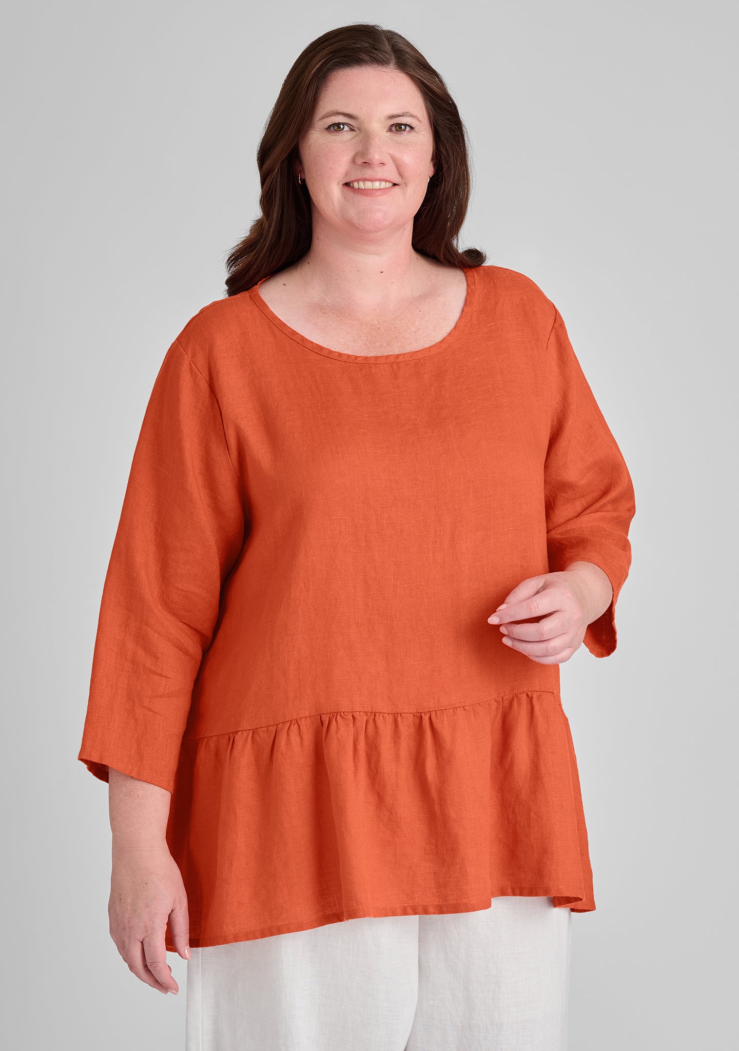 Stylish Peplum Tunic Linen Pullover Top for Women - Comfortable Summer Blouse for Casual Wear, Office Outfits & Date Nights