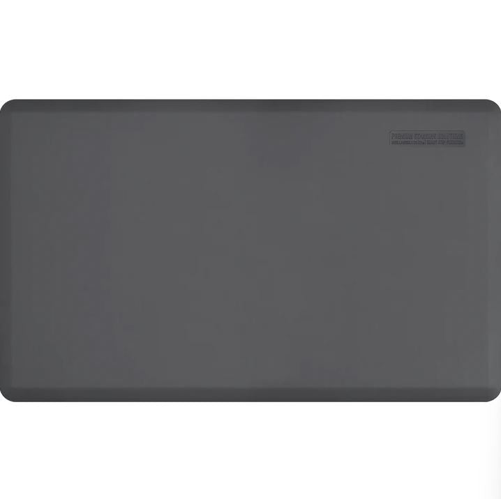 Premium 3' x 2' Anti-Fatigue Wellness Mat for Standing Desk - Comfortable & Supportive Floor Mat in Grey - Perfect for Office, Kitchen, Salon & Workstations