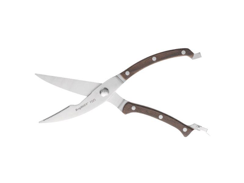 BergHOFF Ron Acapu Poultry Shears - Heavy Duty Kitchen Scissors for Cutting Chicken, Meat, Herbs - Perfect for Home Cooking, BBQ, and Food Prep