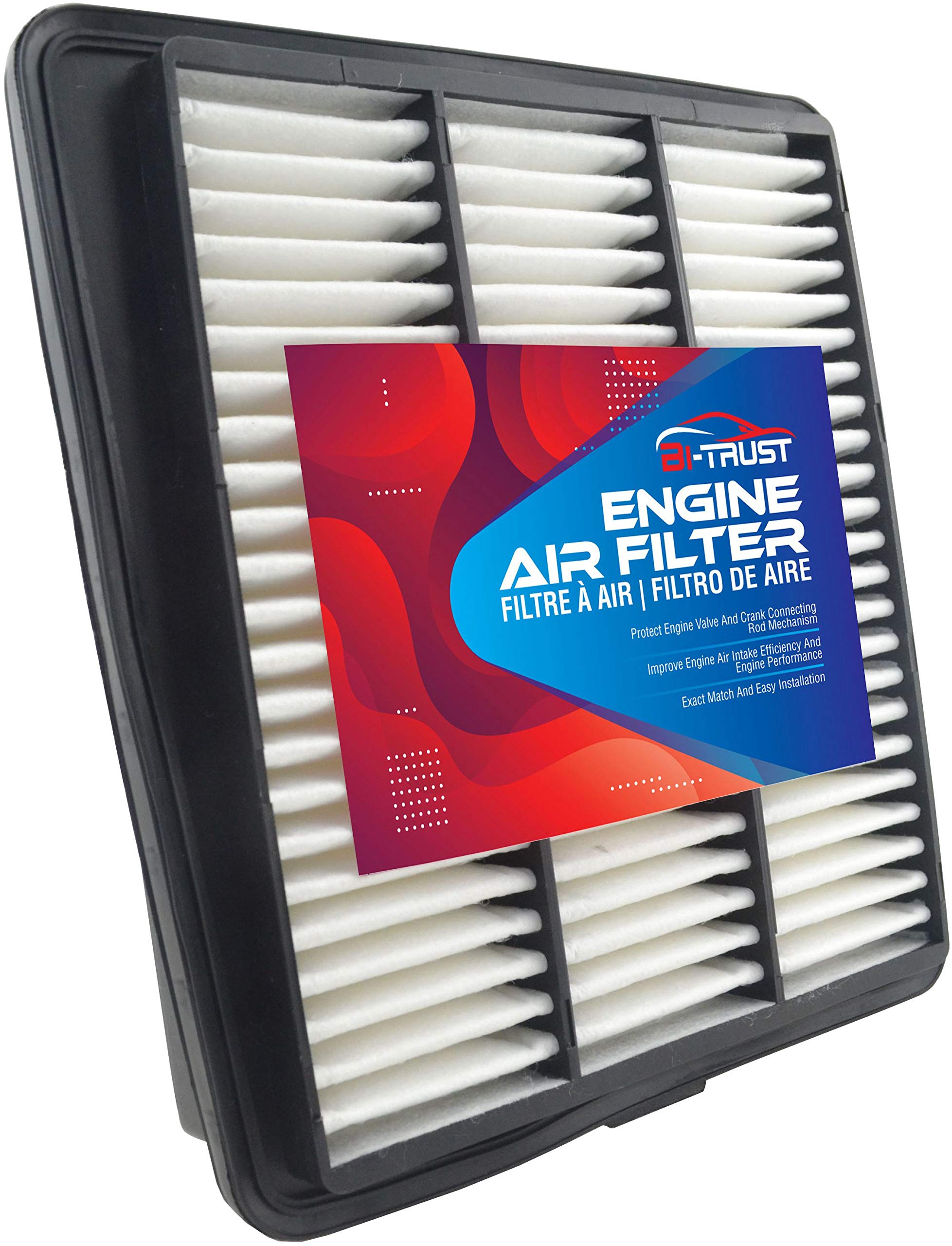 High Performance Engine Air Filter for Hyundai Azera & Sonata - Synthetic Panel Replacement (OEM #28113-3K200) | Improves Engine Efficiency & Airflow for Better Fuel Economy