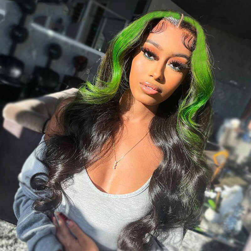 1b Green Highlight Body Wave