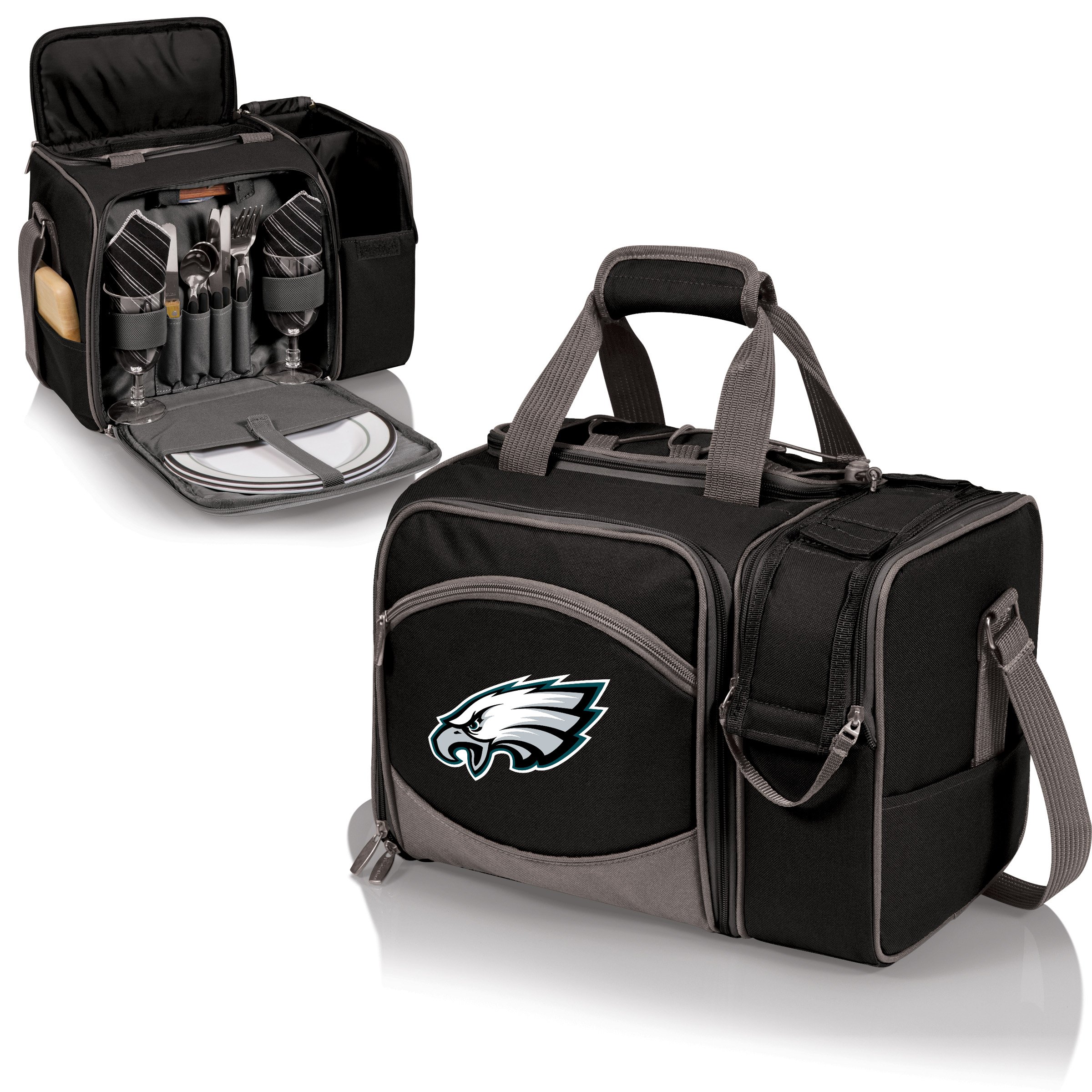 PICNIC TIME NFL Unisex-Adult Malibu Picnic Basket Cooler - Insulated Portable Outdoor Picnic Set for Beach, Tailgating & Game Day Parties