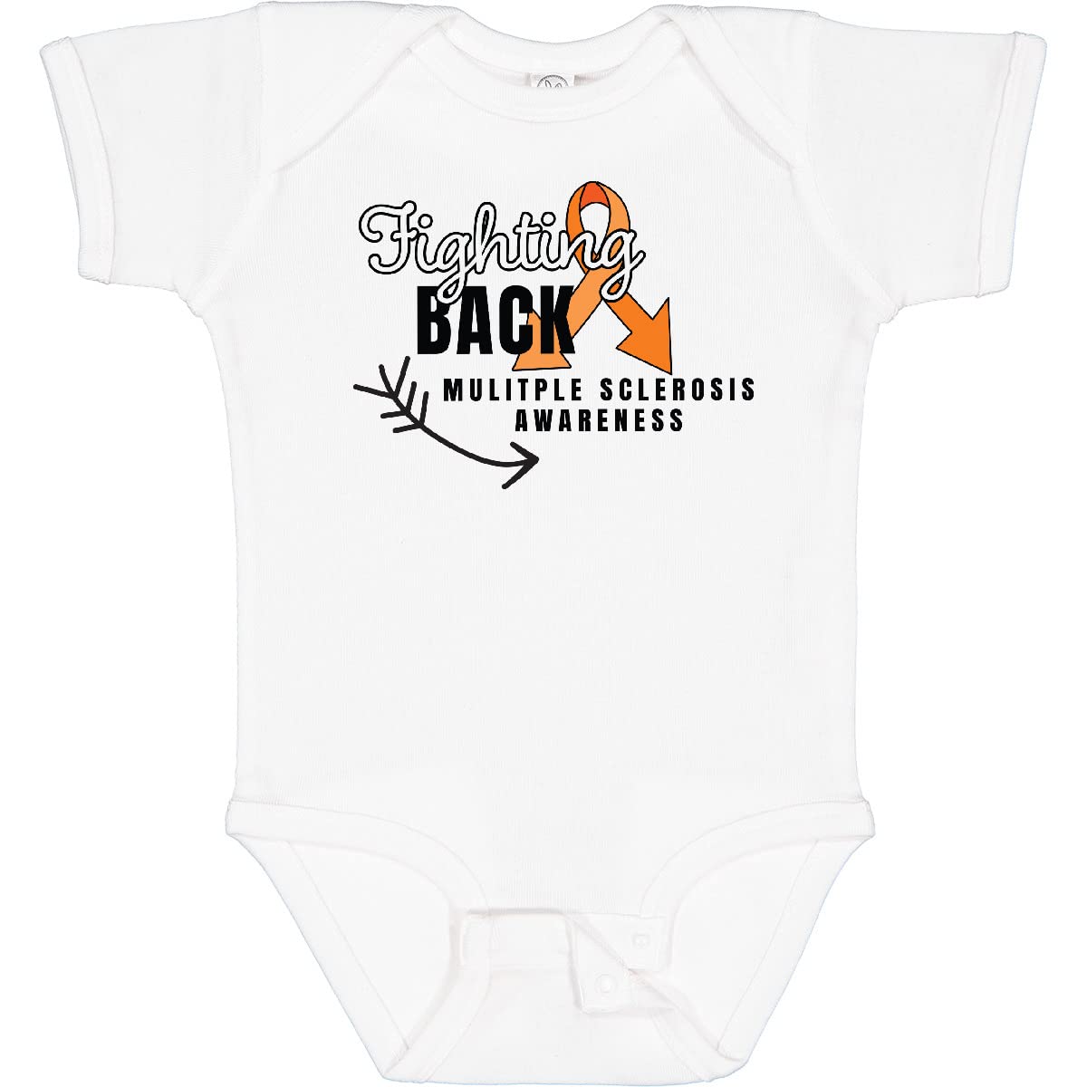 Fighting Back Multiple Sclerosis Awareness Baby Bodysuit - Cute Infant Onesie for MS Support & Awareness - Perfect for Fundraisers, Walks and Showing Solidarity