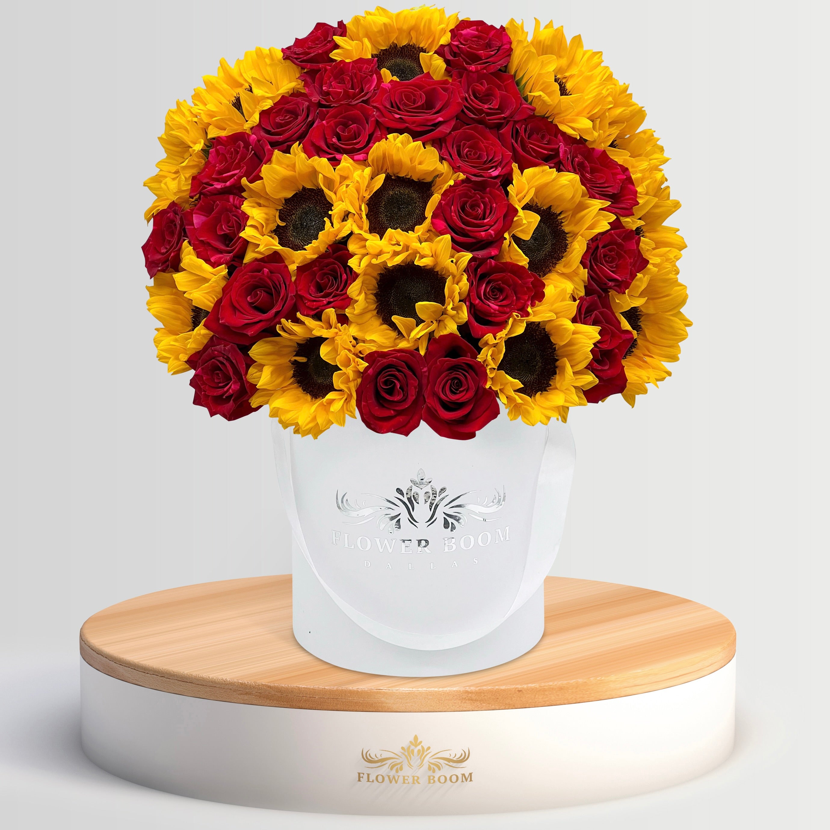 Fresh Roses and Sunflowers Gift Box - Perfect for Birthdays, Anniversaries & Romantic Surprises