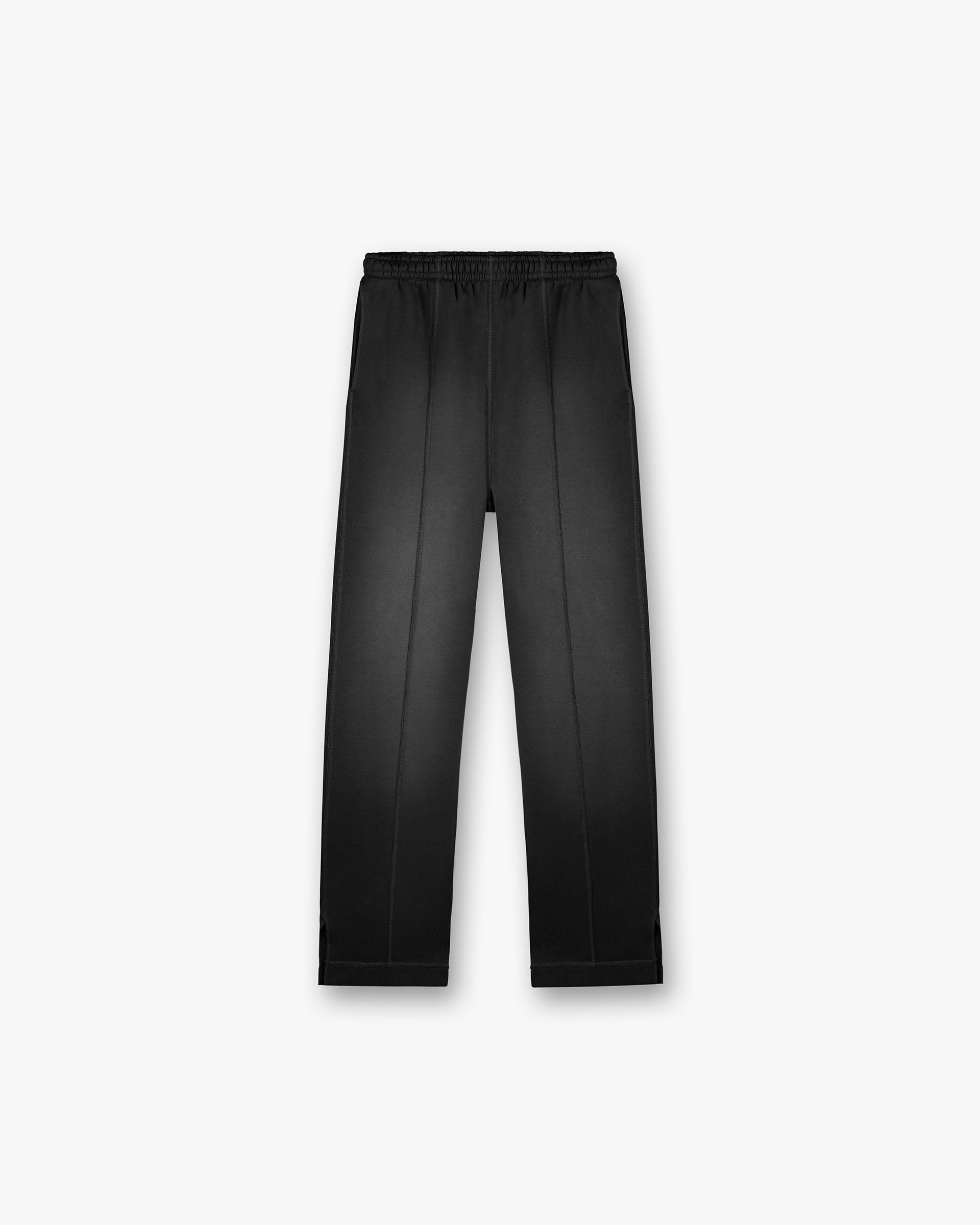 Stylish Stepped Hem Sweatpants for Women - Distressed Black Joggers | Perfect for Casual Wear, Lounge & Street Fashion