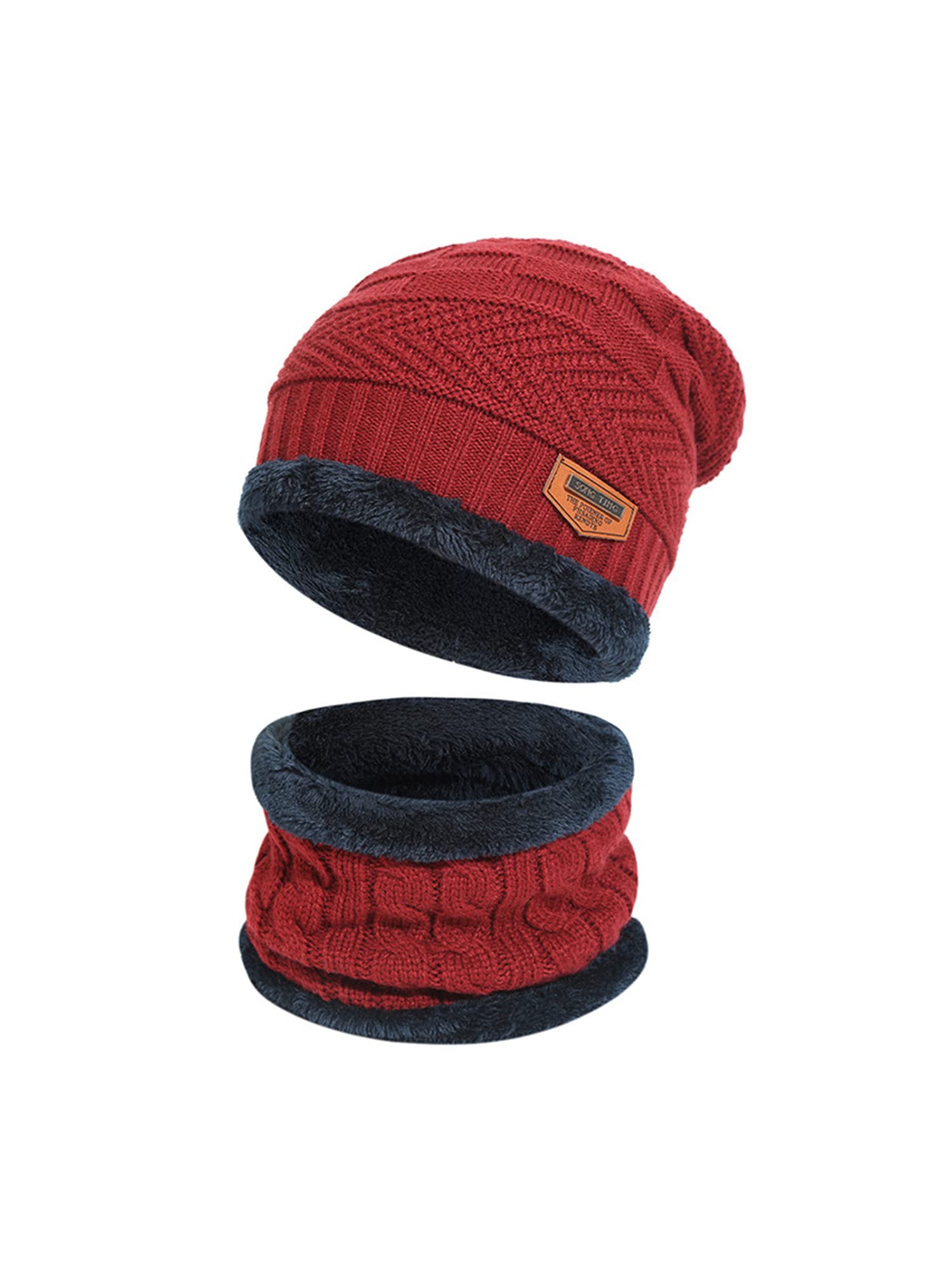 Warm Winter Beanie and Scarf Set for Men & Women - Thick Fleece Lined Knit Hat & Neck Warmer | Cold Weather Accessories for Skiing, Snowboarding & Outdoor Activities