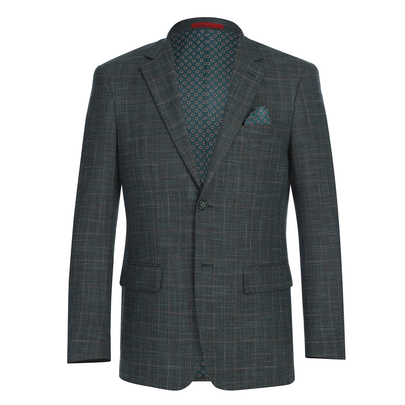 Alessandro Vitello by Renoir New Slim Fit Blazer - Green 294 48 | Men's Fashion Blazer for Business, Office & Formal Events