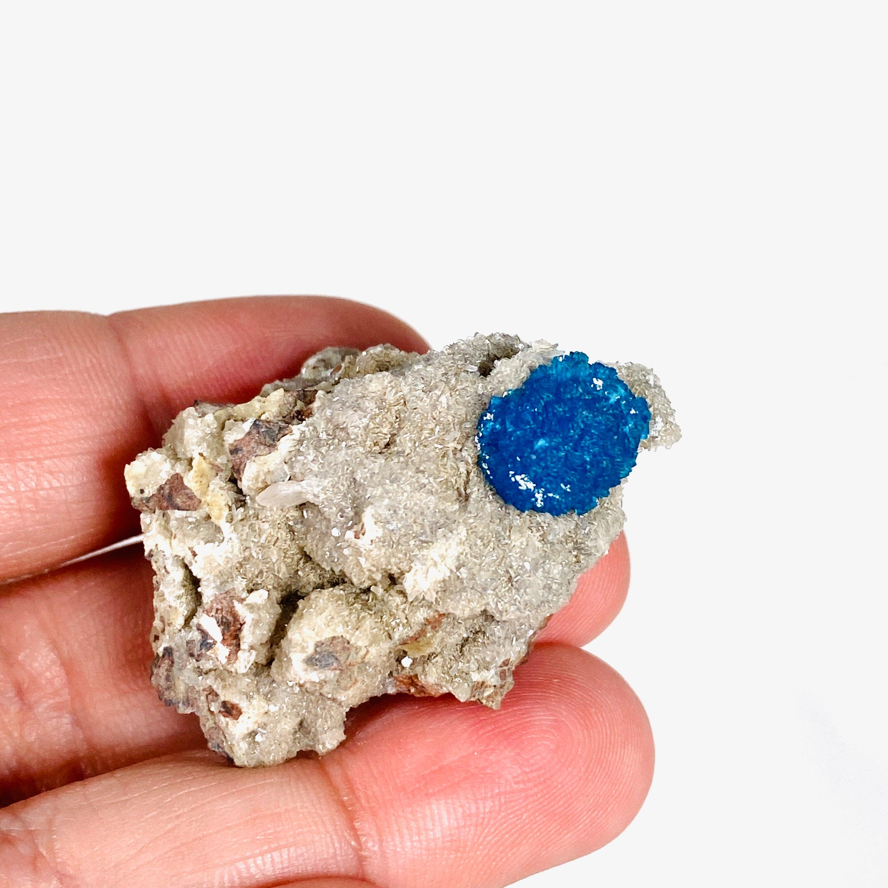 Natural Cavansite Crystal Specimen CAV 22 - Rare Blue Mineral Collection for Home Decor, Meditation & Healing Crystals Display