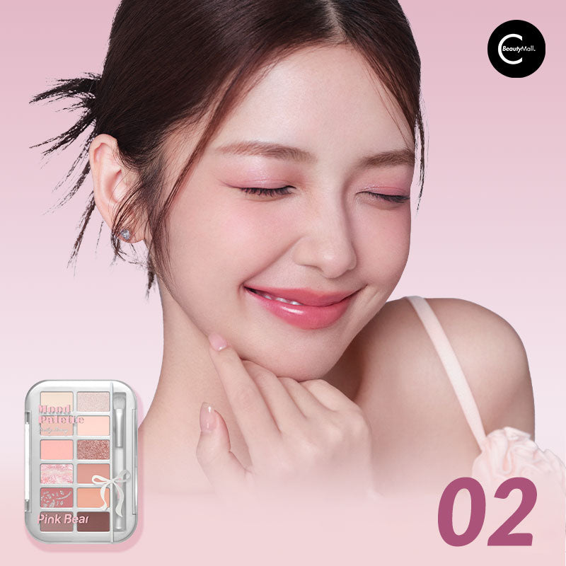 PinkBear 12 Color Eyeshadow Palette - Highly Pigmented, Long Lasting Makeup Kit for Day & Night Looks | Perfect for Parties, Weddings & Everyday Wear