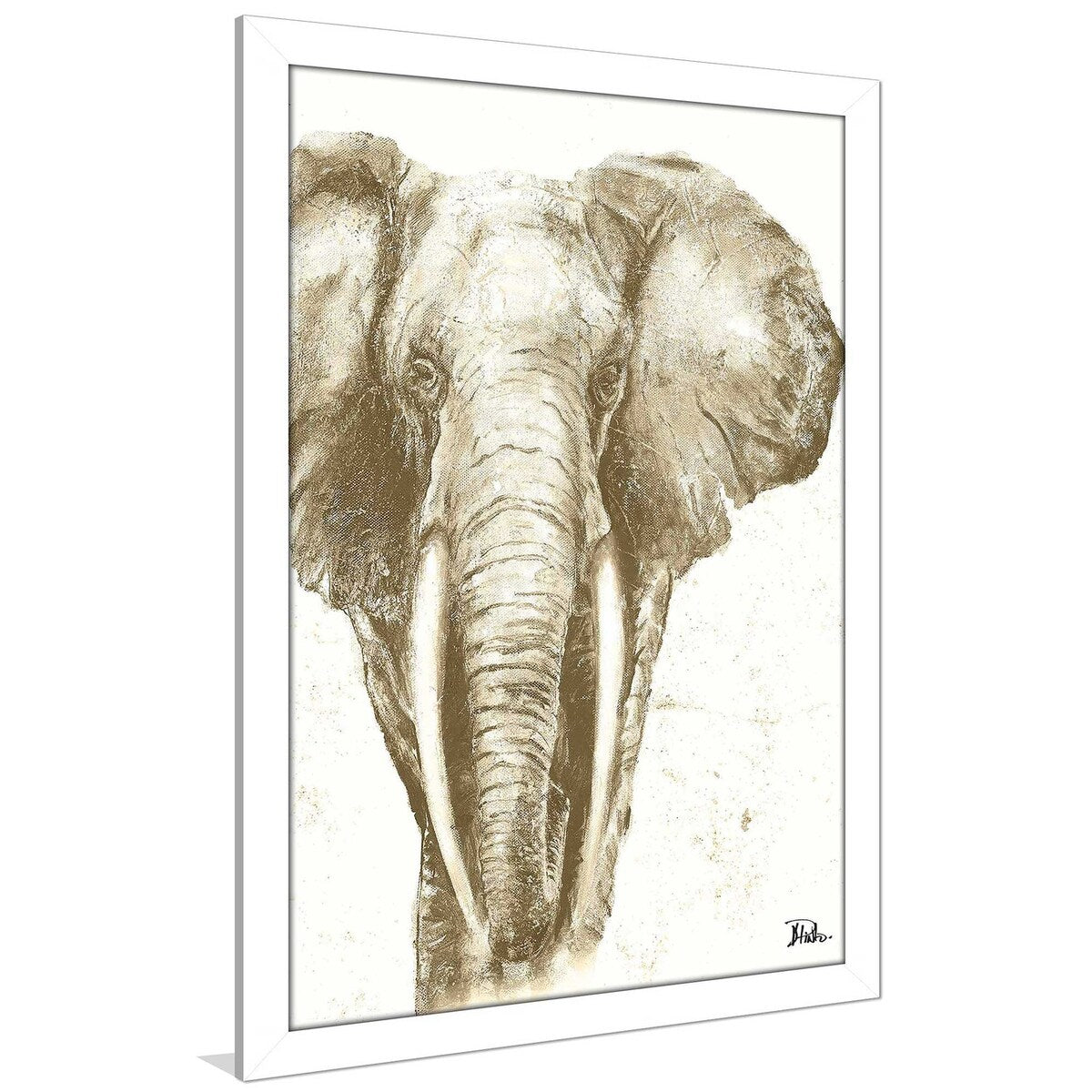 Stylish Muted Elephant Vertical Acrylic Print - Perfect for Home Decor, Office Wall Art & Unique Gifts
