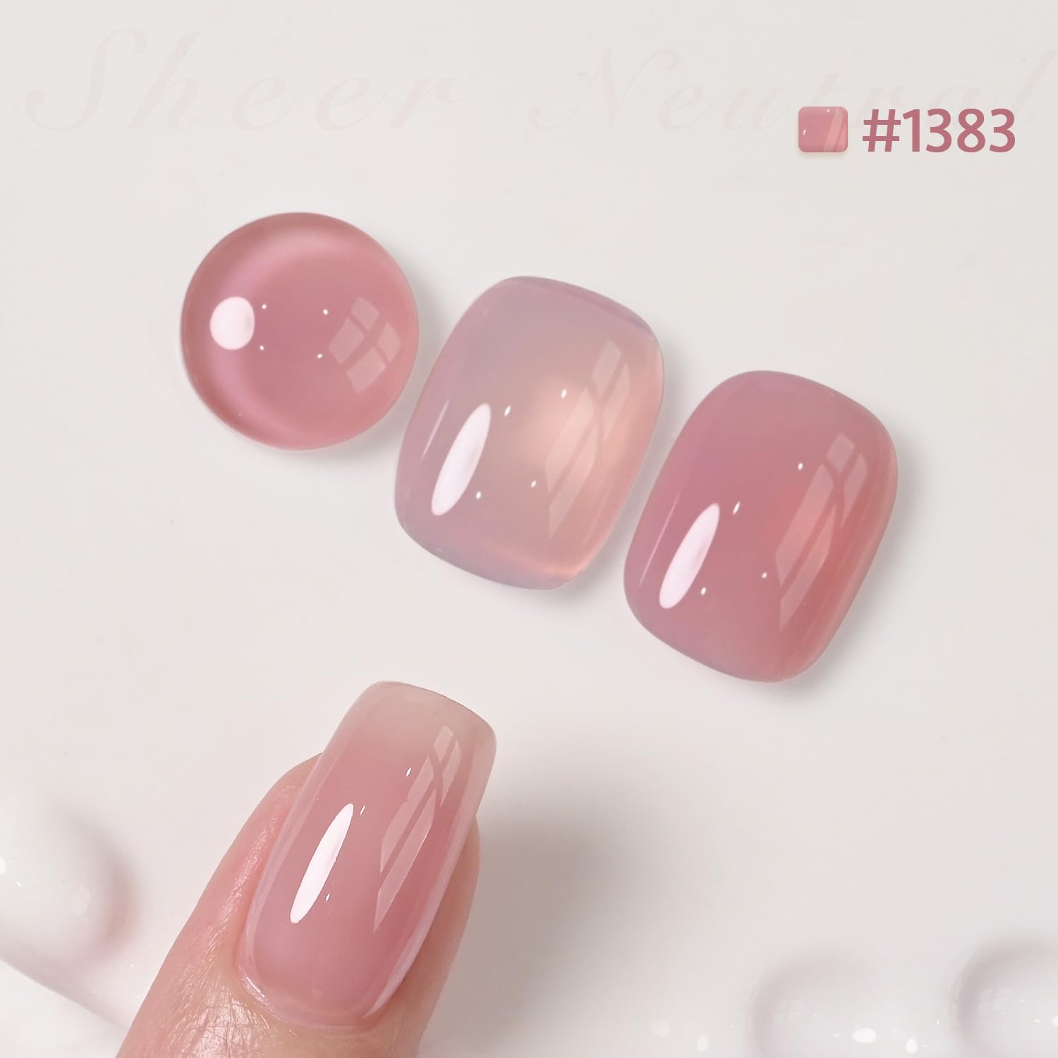 GAOY Sheer Nude Pink Gel Nail Polish Set - 6 Neutral Colors for Brown Skin Tones | Soak Off UV Light Cure Gel Polish Kit | Salon & DIY Nail Art at Home | Perfect for Weddings, Parties & Everyday Wear
