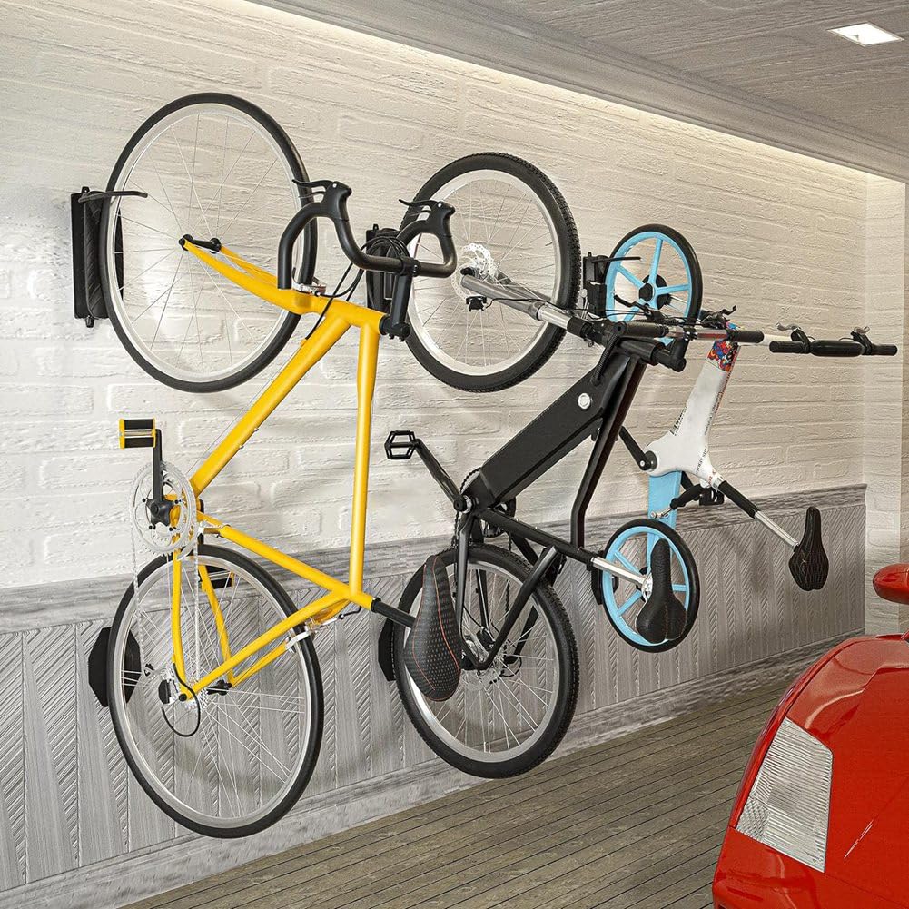 Siyewio 1 Pack Swivel Bike Wall Mount - Vertical Bike Rack & Hanger for Garage Storage - Space-Saving Mountain Bike Wall Mount for Indoor/Outdoor Use - Perfect for Small Apartments, Garages & Cycling Enthusiasts