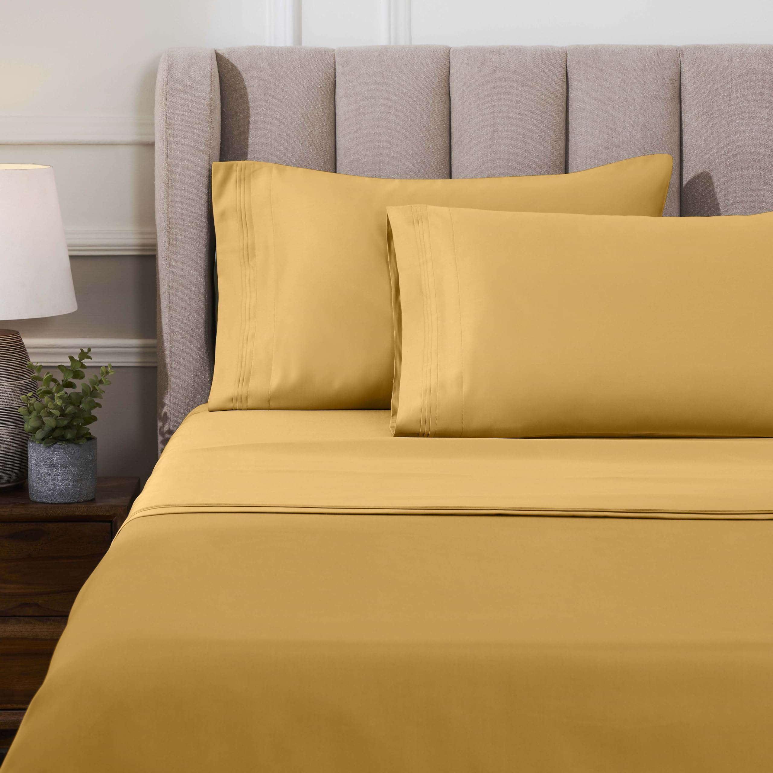 Premium 1000-Thread Count Egyptian Cotton Sheet Set - California King Size with 18