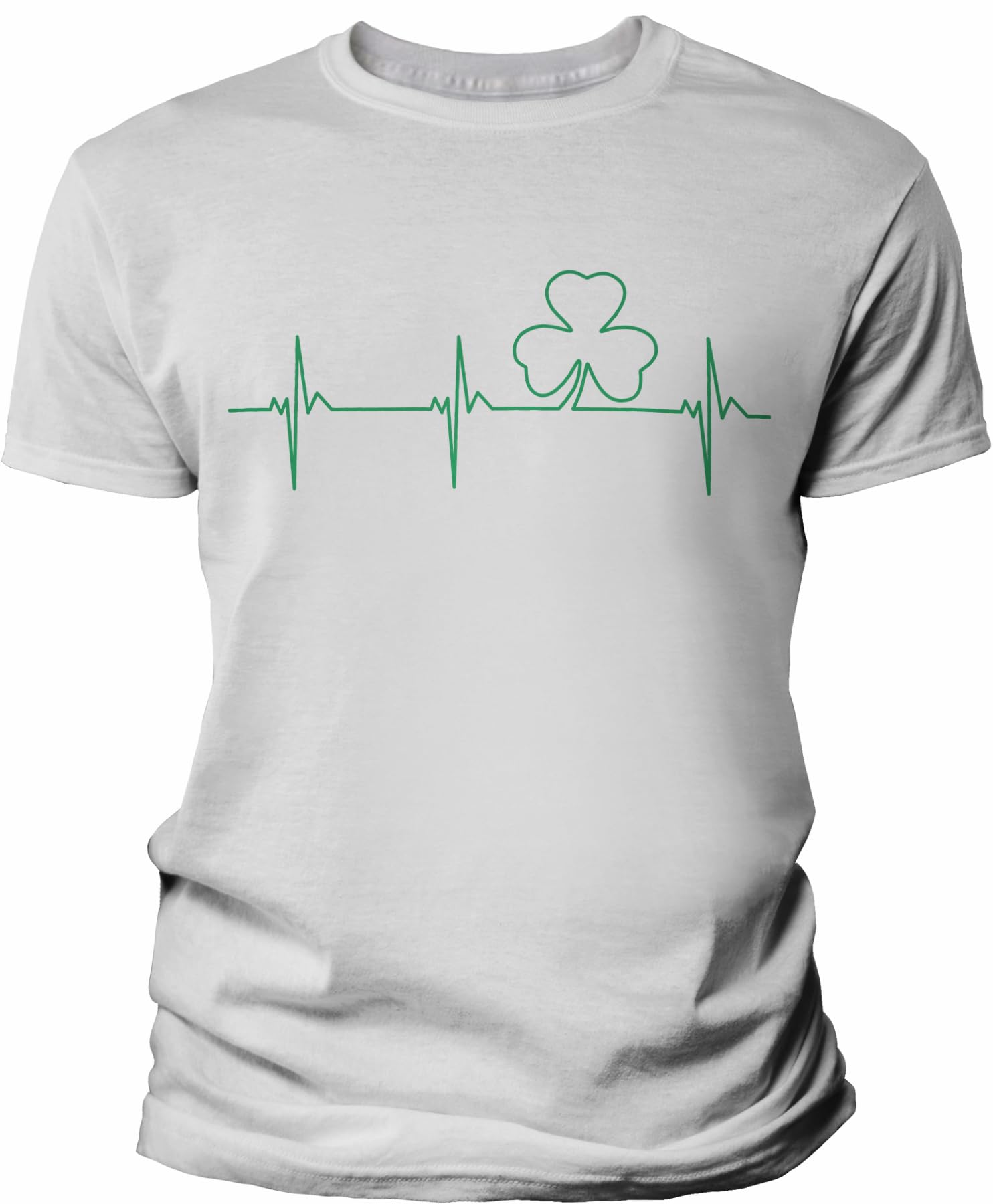 Authentic Irish Heartbeat St Patrick's Day T-Shirt for Men & Women - Celebrate Irish Pride with Stylish Casual Wear for Parades & Parties