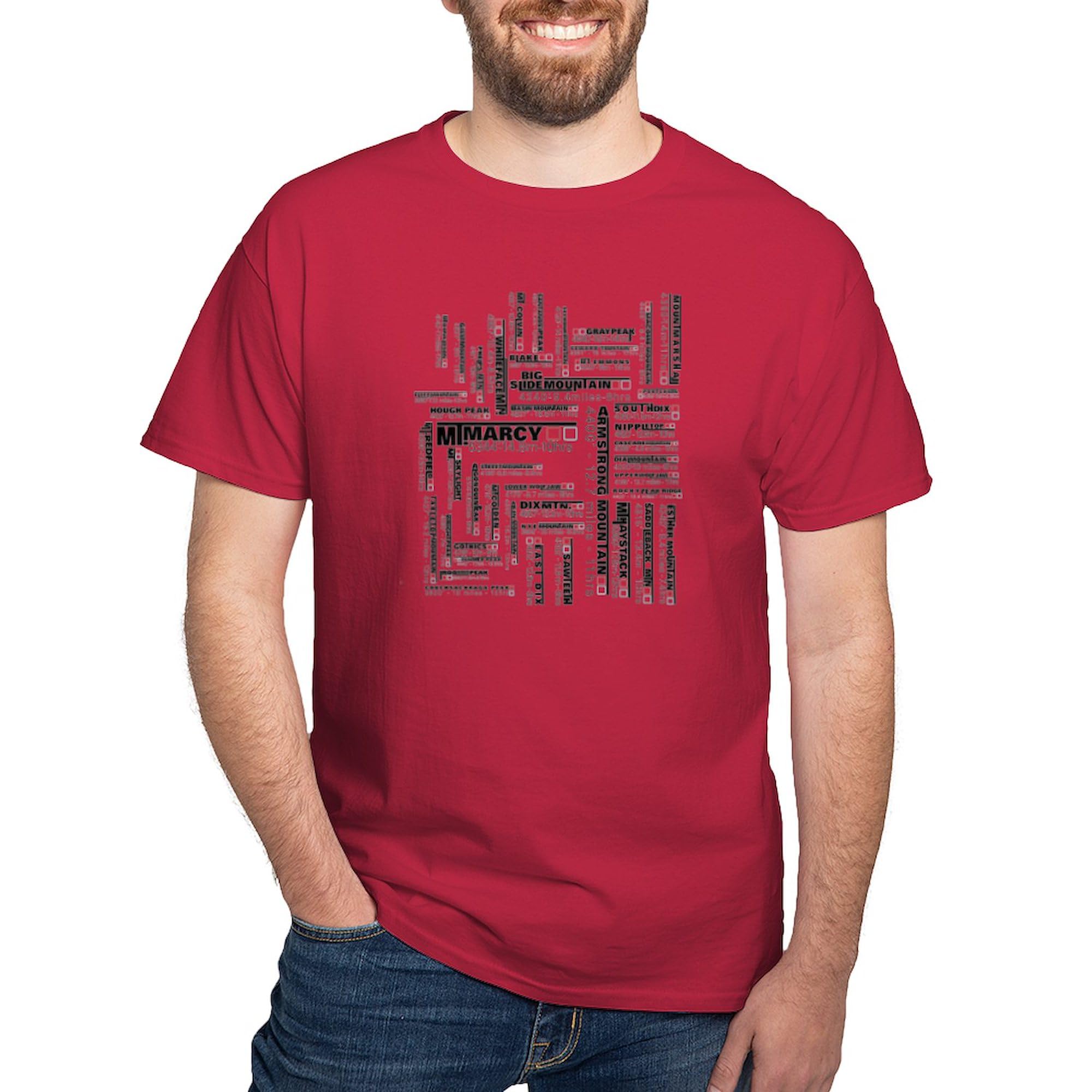 46 High Peaks Dark T-Shirt for Men - 100% Cotton Classic Graphic Tee | Hiking, Camping & Outdoor Adventure Apparel