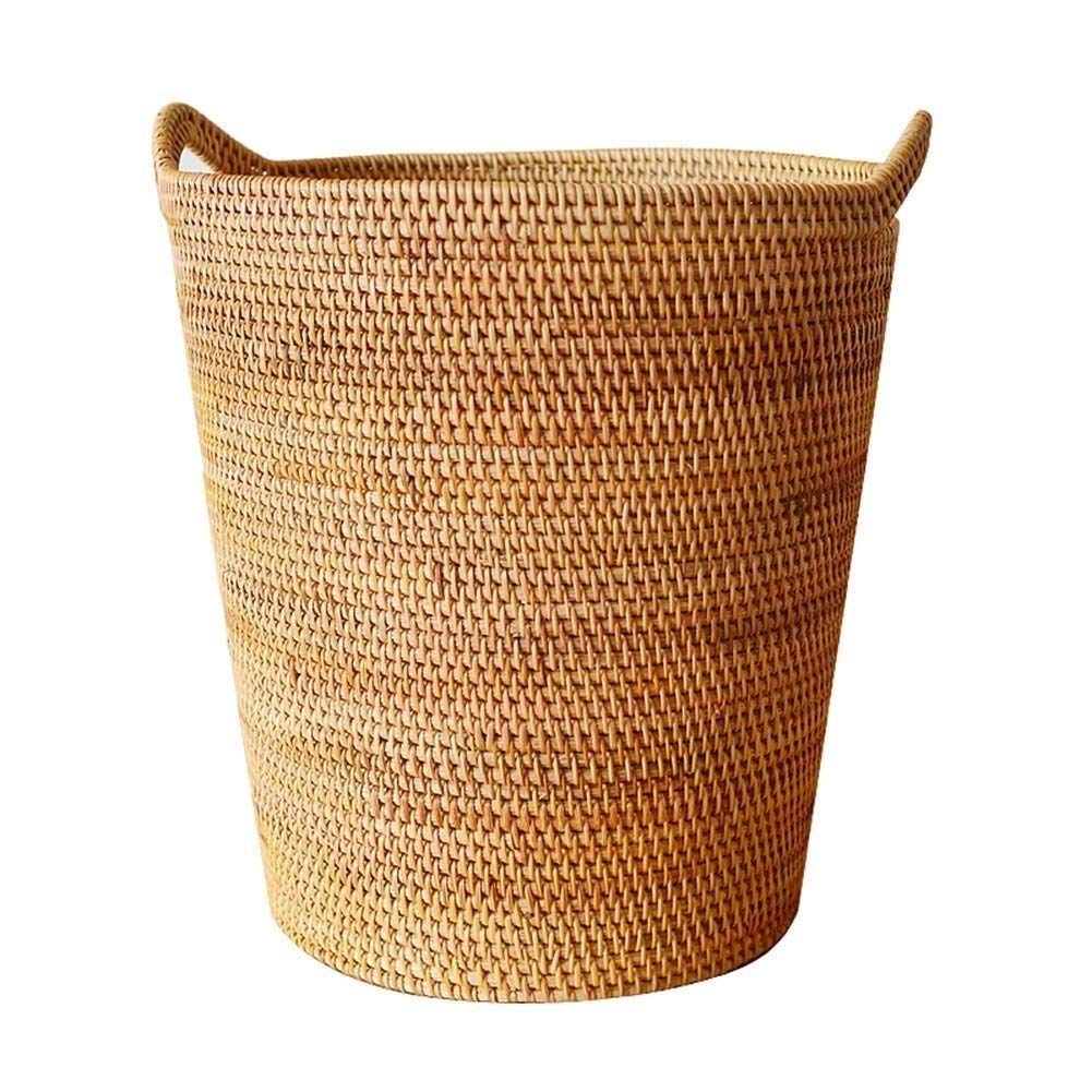Eco-Friendly Rattan Woven Storage Basket for Dirty Clothes & Home Organization - Wild Autumn Design | Perfect for Laundry Room, Bedroom & Bathroom Storage