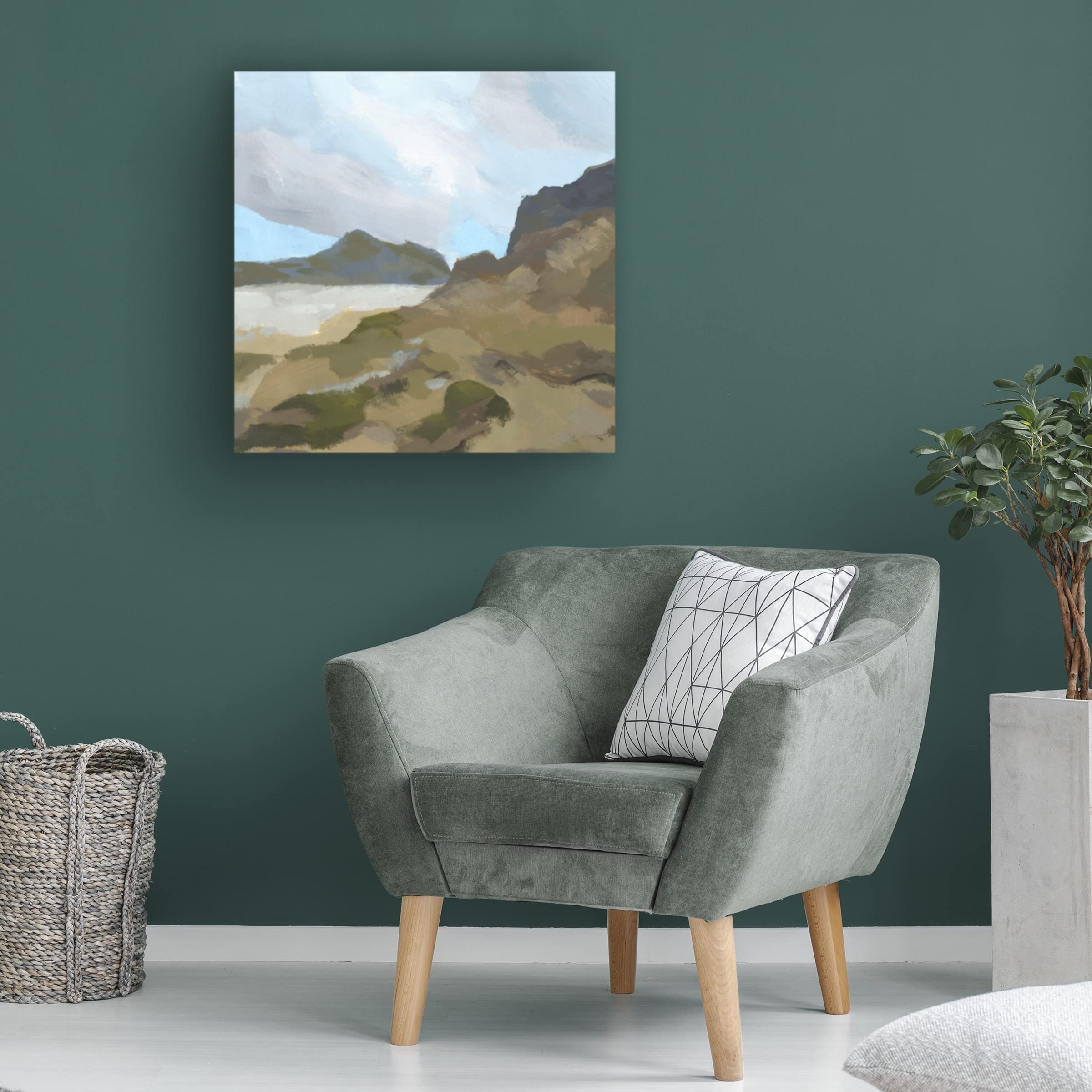 Jacob Green 'Mossy Cove I' Canvas Wall Art Print - Nature Landscape Painting for Living Room, Bedroom & Office Decor | Trademark Fine Art Collection