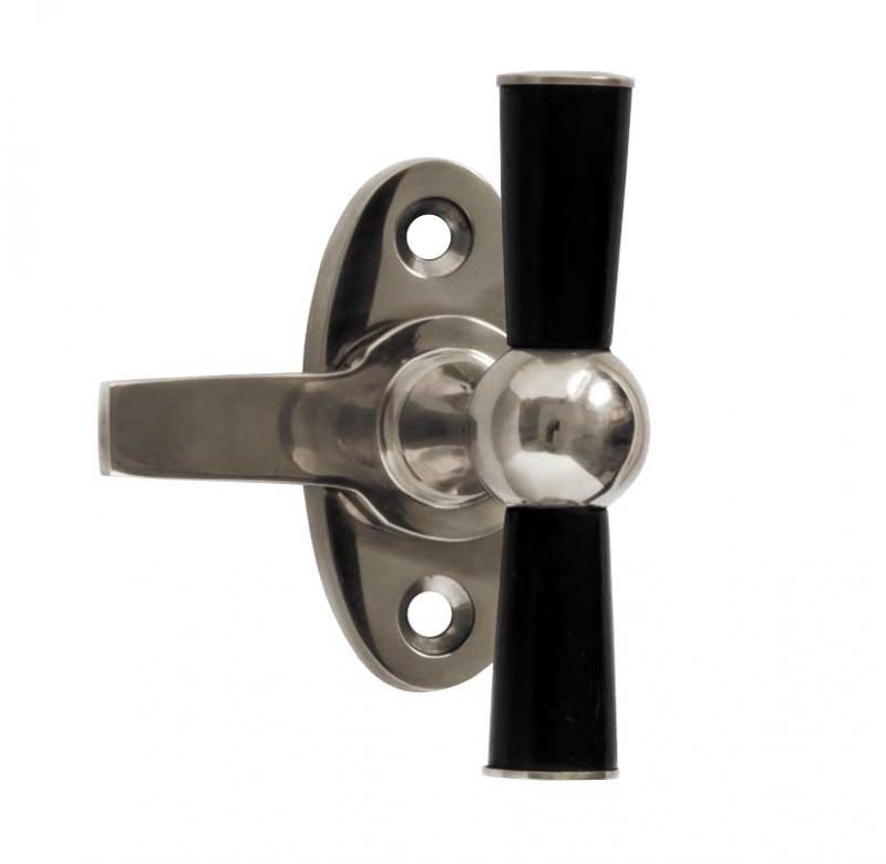 Window Crank/Shutter Crank in Nickel/Ebony Finish - Torsgatan Style for Easy Window Operation & Home Decor Enhancement