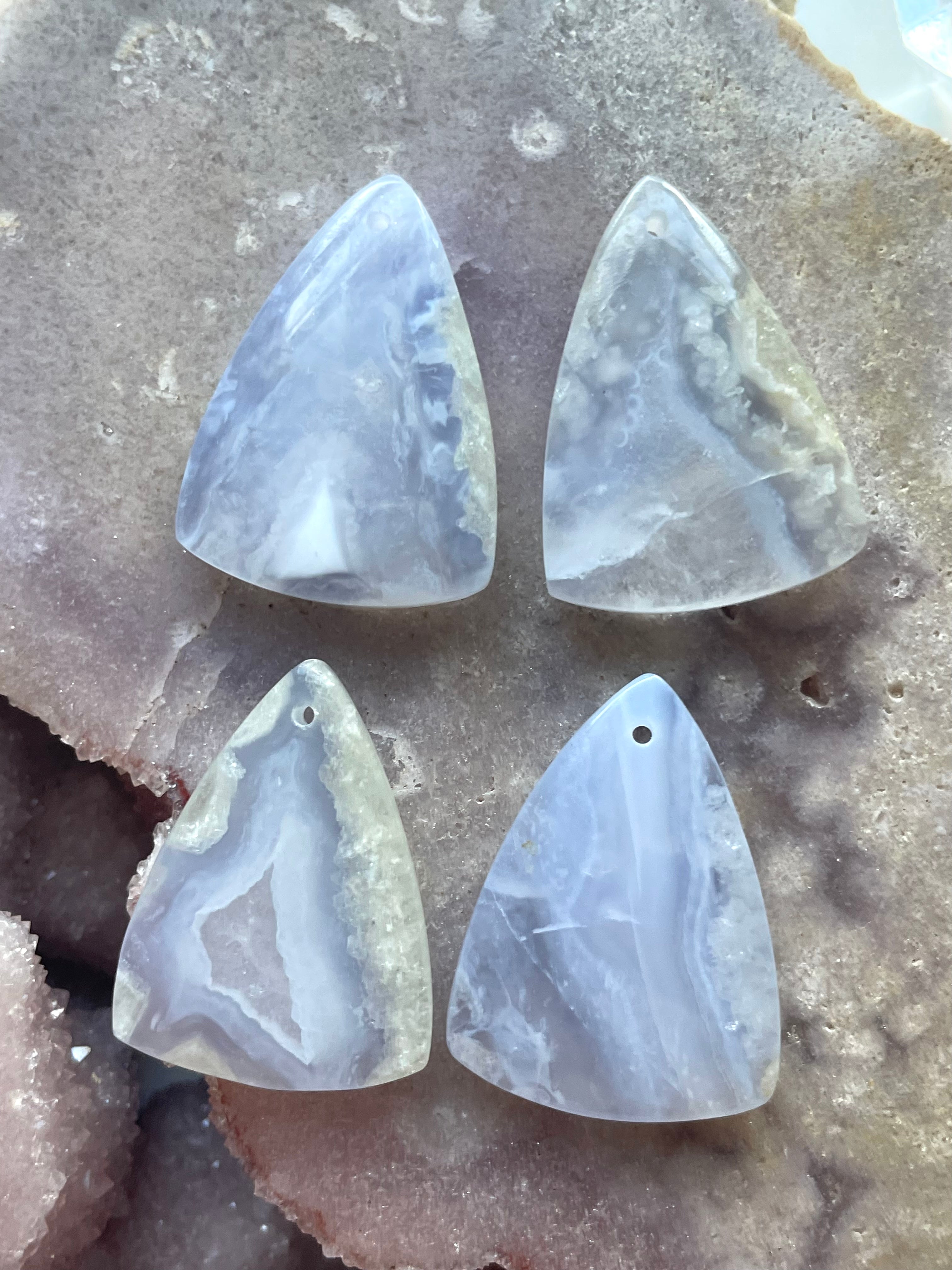 Blue Lace Agate Earrings - 14K Gold Filled Dangle Earrings for Women | Boho Chic Jewelry for Everyday Wear & Special Occasions