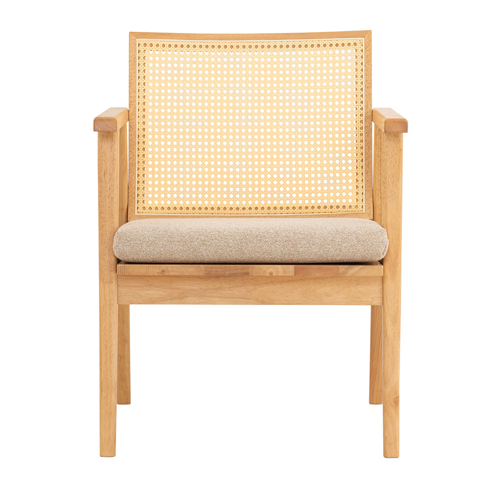 KEKO Modern Lounge Chair - Natural Wood Accent Chair for Living Room, Bedroom & Office - Comfortable Reading Chair with Ergonomic Design for Relaxing & Lounging