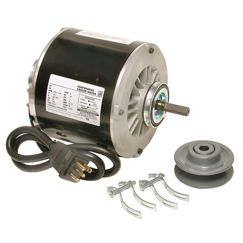 Dial Metal Black Evaporative Cooler Motor Kit - Replacement Part for Swamp Coolers | Home & Commercial Cooling System Upgrade | Perfect for Hot Climates & Dry Areas