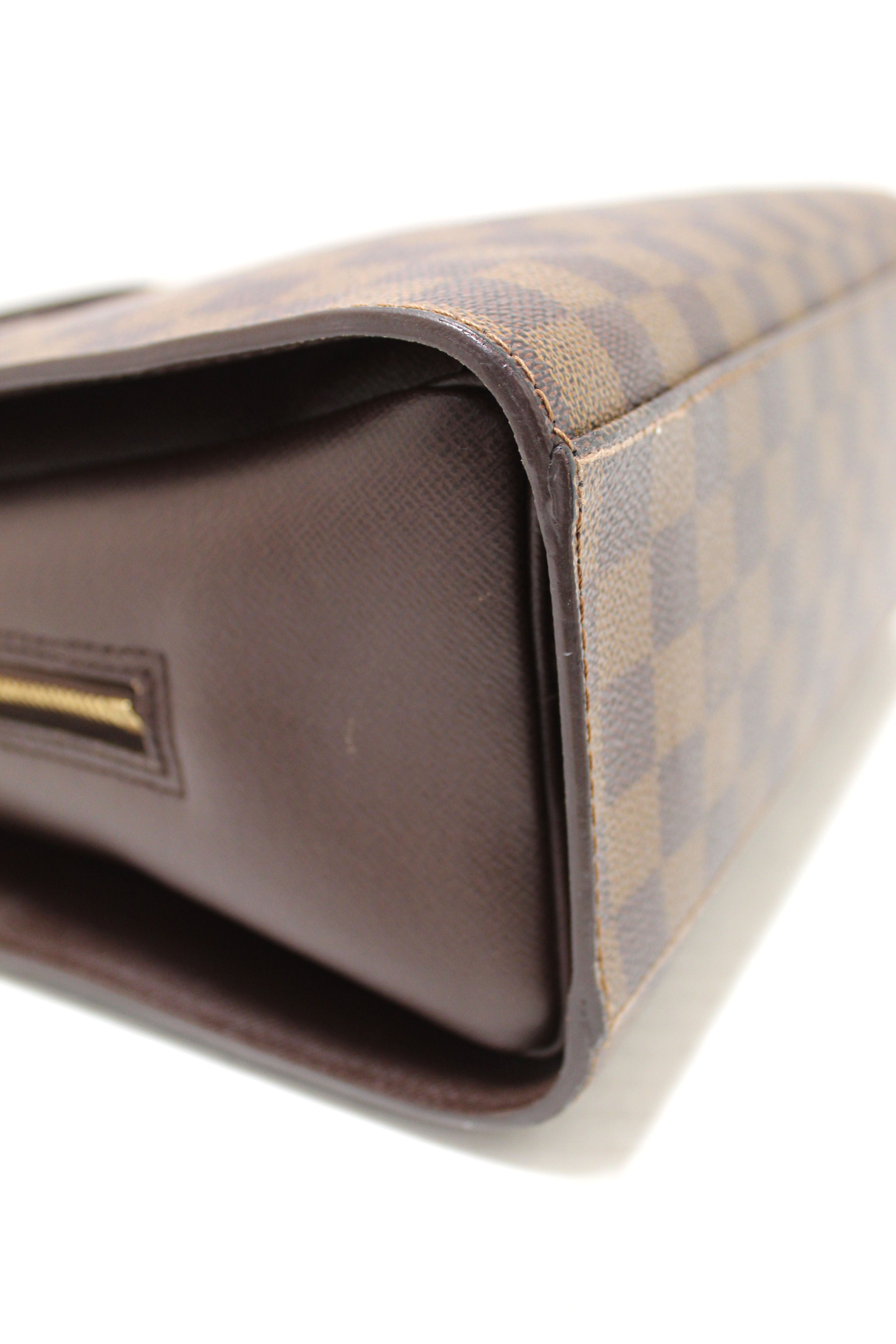 Authentic Louis Vuitton Damier Ebene Triana Crossbody Handbag for Women - Luxury Designer Purse for Work, Travel & Everyday Use