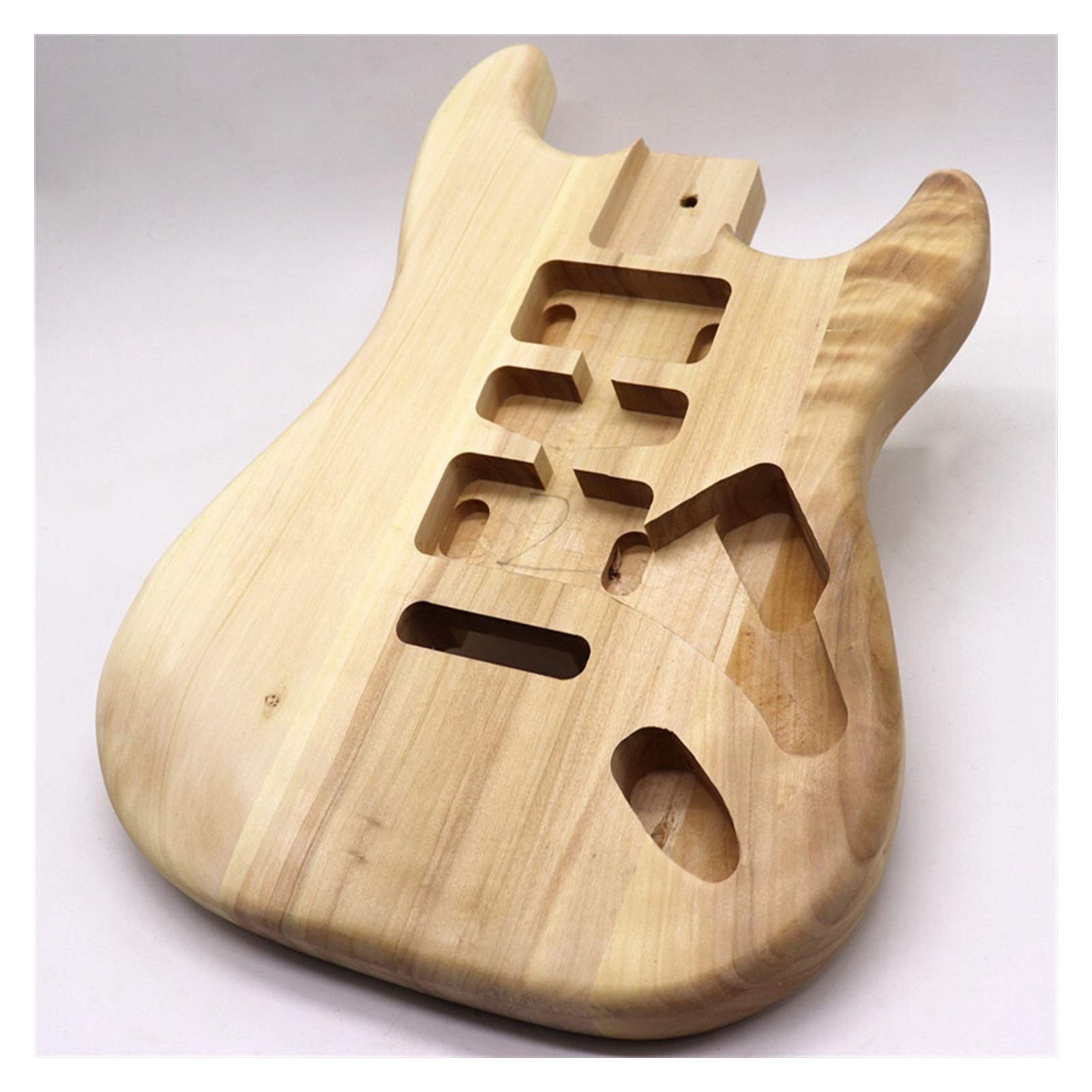 Unfinished Electric Guitar Body - Poplar Wood DIY Guitar Kit for Custom Builds | Perfect for Electric Guitar Projects, Repair, and Replacement Parts