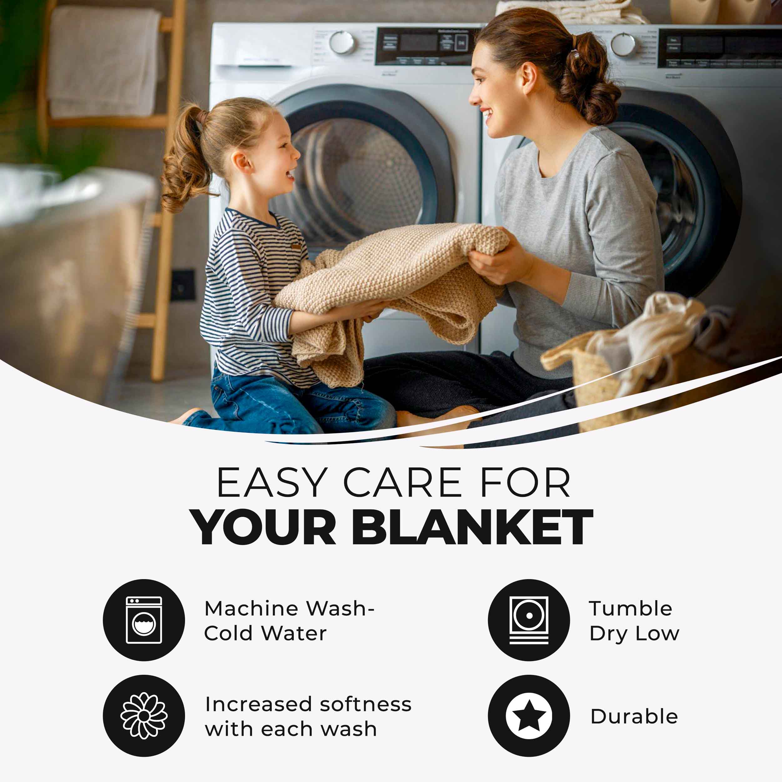 Premium Cotton All-Season Diamond Pattern Bed Blanket & Sofa Throw - Soft Cozy Blanket for Bedroom, Living Room, Travel and Gift Giving