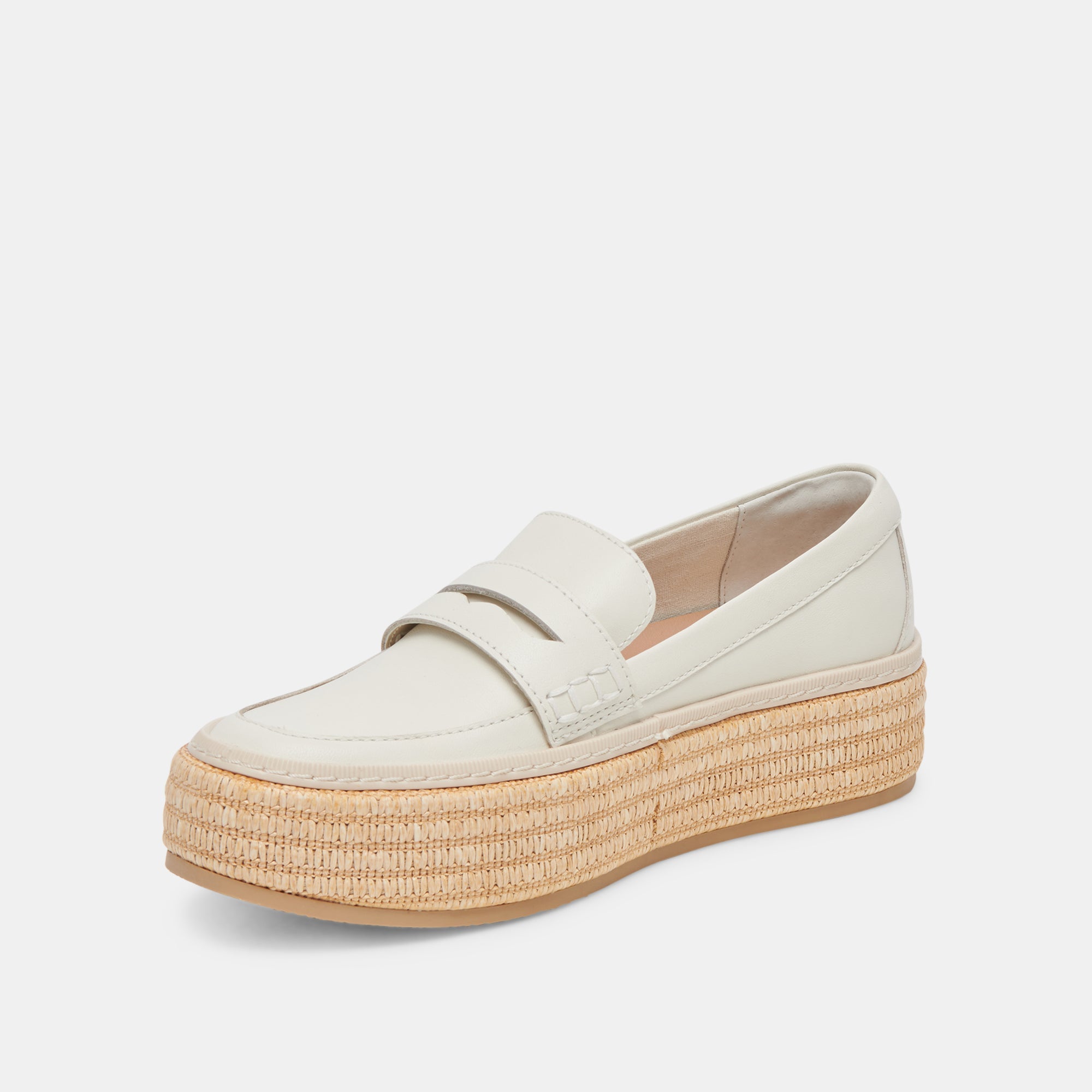 RANNA Genuine Leather Loafers for Women - Ivory Slip-On Comfort Shoes - Perfect for Office, Casual Wear & Travel