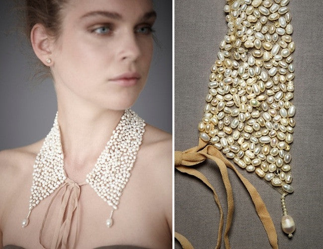 Elegant Cobbled Pearl Collar Necklace for Women - Perfect for Weddings, Parties & Special Occasions