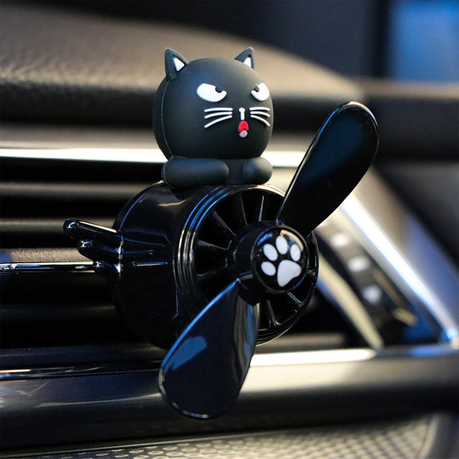 Cartoon Animal Pilot Car Air Freshener - Rotating Propeller Vent Clip Diffuser with Fragrance for Cars | Cute Automotive Air Outlet Fan Decor | Perfect for Road Trips & Daily Commutes