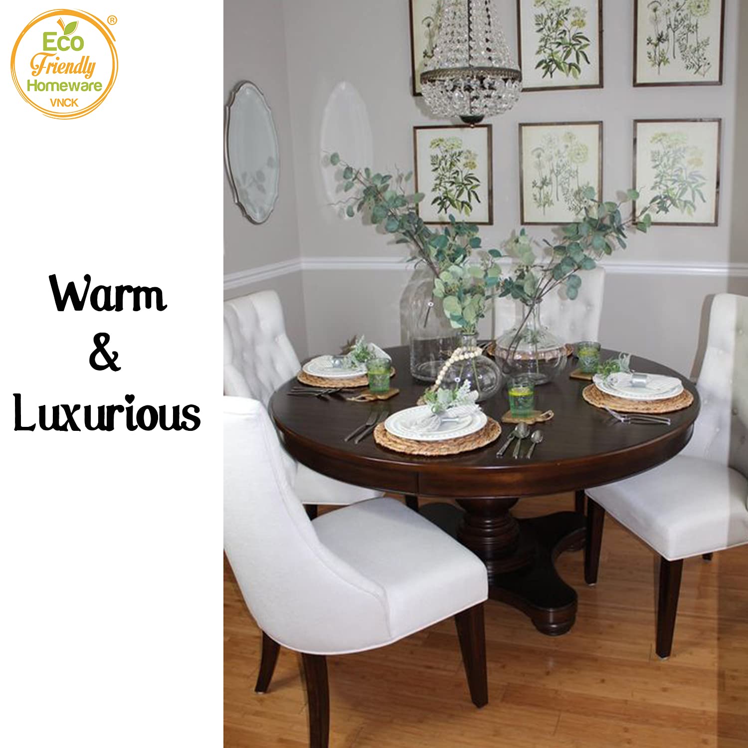 Boho Woven Water Hyacinth Placemats Set of 4 - 13.4