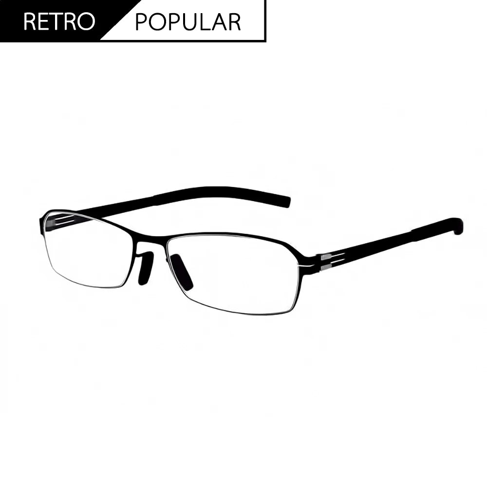 Aimee Women's Full Rim Oval Screwless Stainless Steel Eyeglasses Frame 1101 - Lightweight & Durable for Office, Reading & Everyday Wear