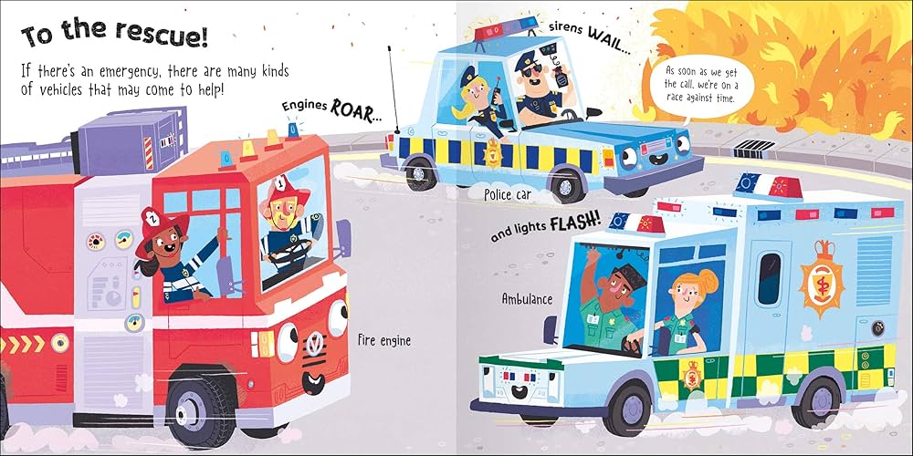 Busy Machines Rescue Toy Set - Fun & Educational Construction Vehicles for Kids - Perfect for Pretend Play & Learning Scenes