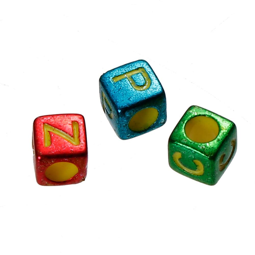 iZasky 500Pcs Mixed Color Alphabet Letter Beads for DIY Bracelets, Necklaces, Jewelry & Keychains - Perfect for Kids Crafts, Friendship Gifts & Personalized Accessories