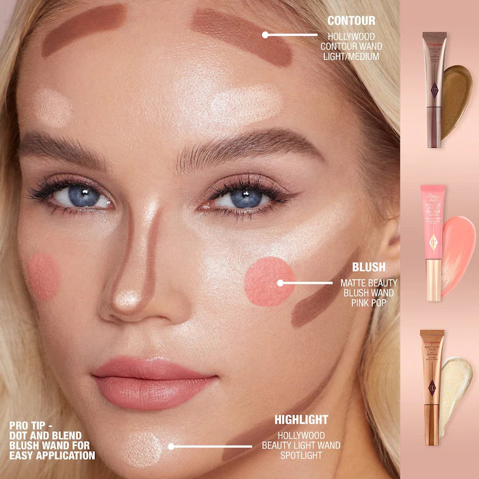 Charlotte Tilbury Matte Beauty Blush Wands - Creamy Blush Stick for Natural Flush | Long-Lasting, Blendable Makeup | Perfect for Everyday Glam & Special Occasions