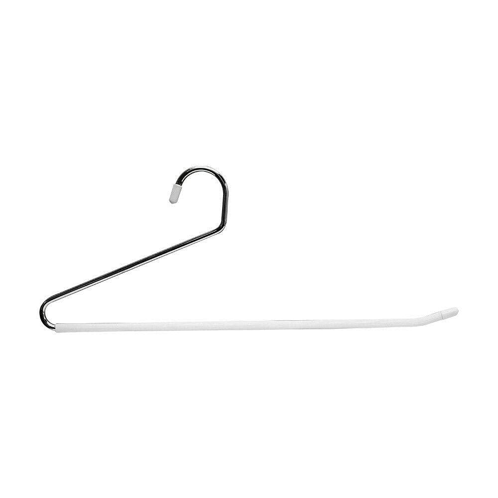 50 Pack Chrome Metal Open-End Pants Hangers - Non-Slip 15 Inch Clothes Hangers for Slack, Trousers & Clothing - Heavy Duty Closet Organizer & Storage Solution for Home, Office & Retail Use