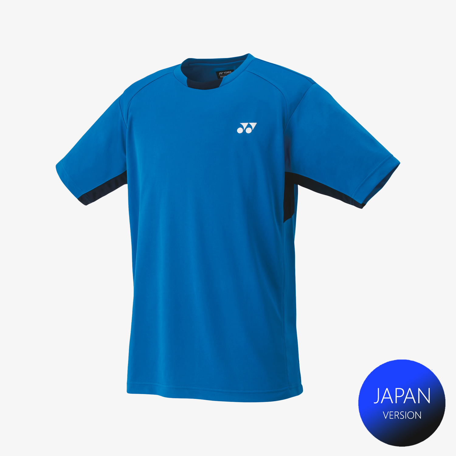 Yonex Men's Tennis Shirt 10810 - Moisture Wicking Performance Top in Blast Blue for Competitive Matches & Training
