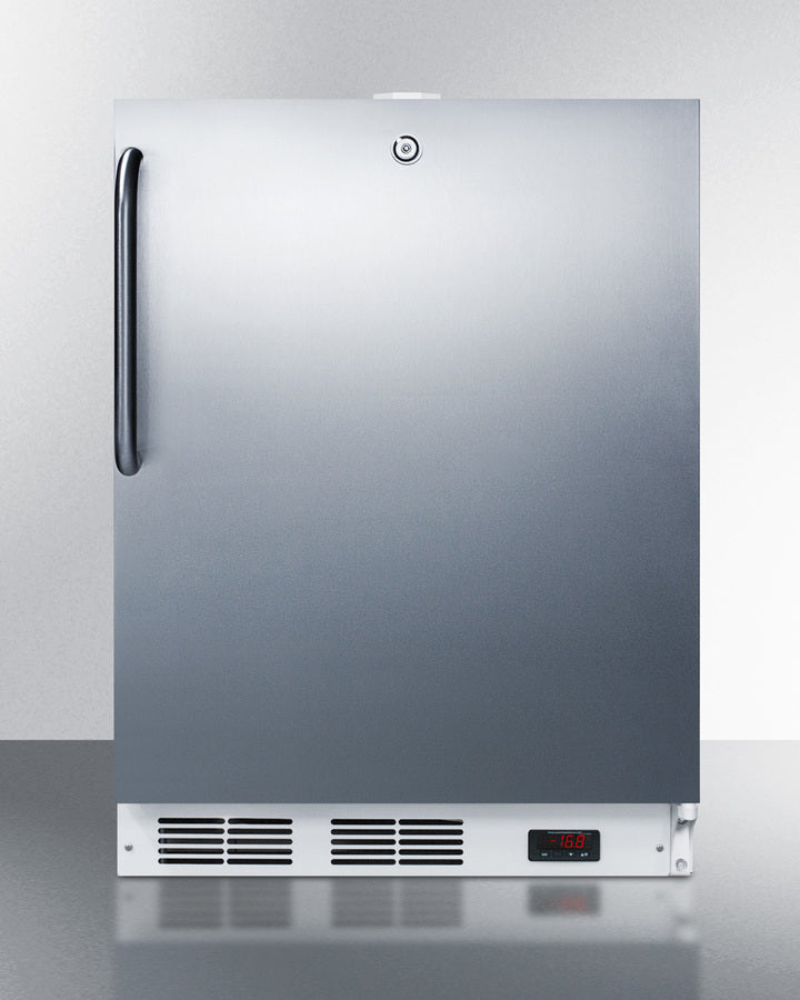 Accucold 24-Inch Wide Built-In All Freezer in Stainless Steel - ADA Compliant (ACF48WCSSADA) - Perfect for Restaurants, Cafes, and Commercial Kitchens