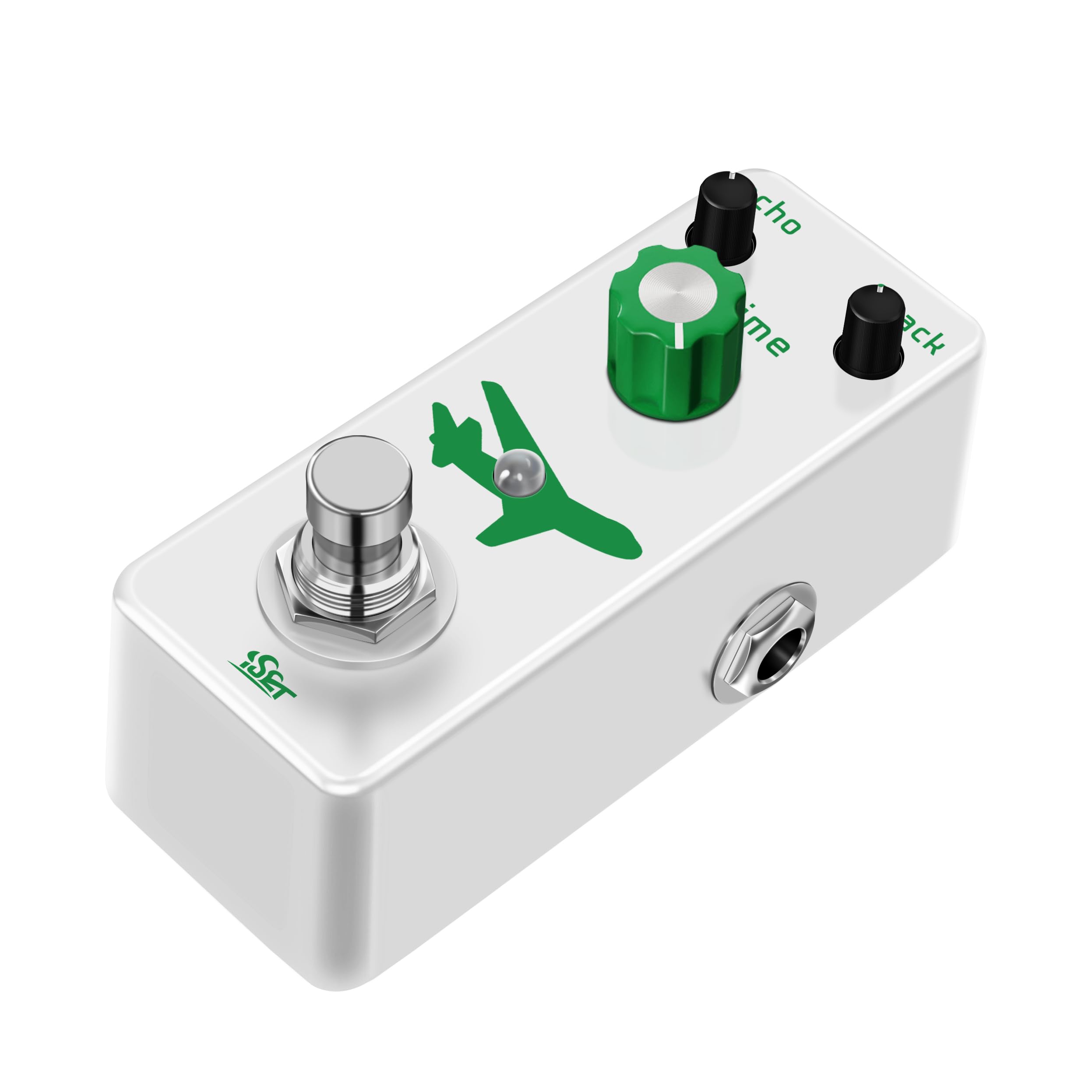 ISET Analog Pure Flight Delay Guitar Pedal - True Bypass Delay Effect for Electric Guitar & Bass - Perfect for Live Performances, Studio Recording & Practice Sessions