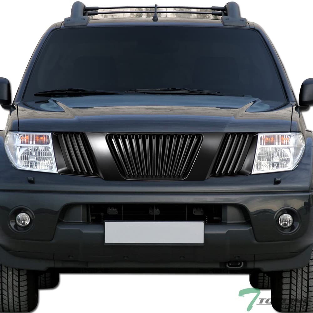 2005-2008 Nissan Frontier & 2005-2007 Pathfinder Matte Black Vertical Front Bumper Grille Replacement - Off-Road Style Upgrade for Truck & SUV Protection