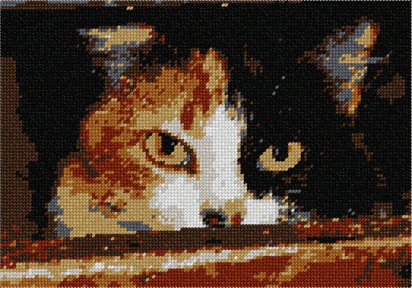 Pepita Needlepoint Kit: Menacing Cat Embroidery Design - 10