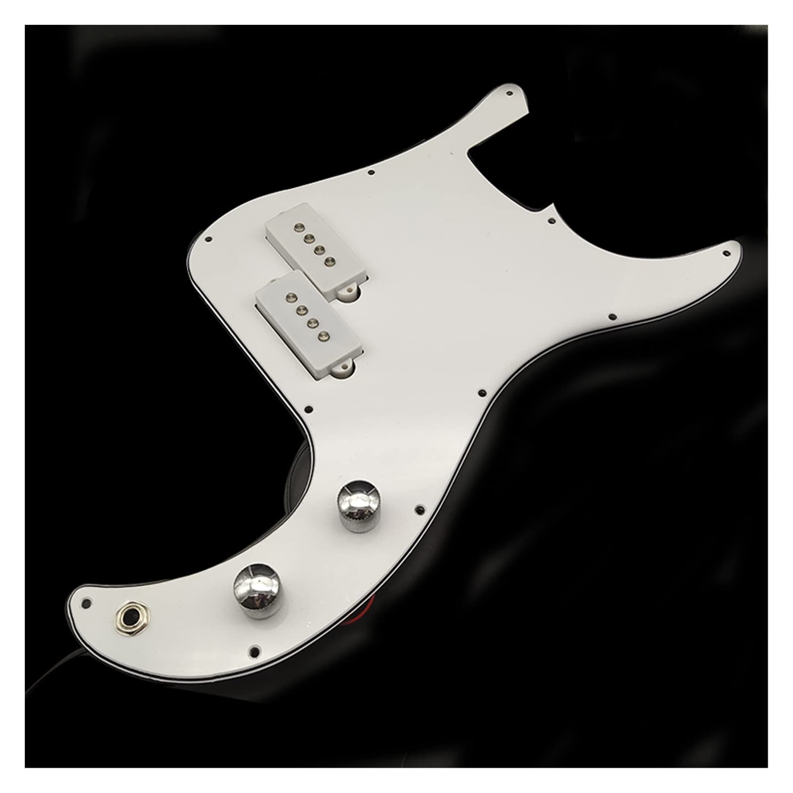 3-Ply Prewired Bass Guitar Pickguard with Pickup - Loaded Electric Guitar Parts (Color: 02) for Enhanced Sound & Easy Installation | Perfect for DIY Guitar Upgrades & Bass Modifications