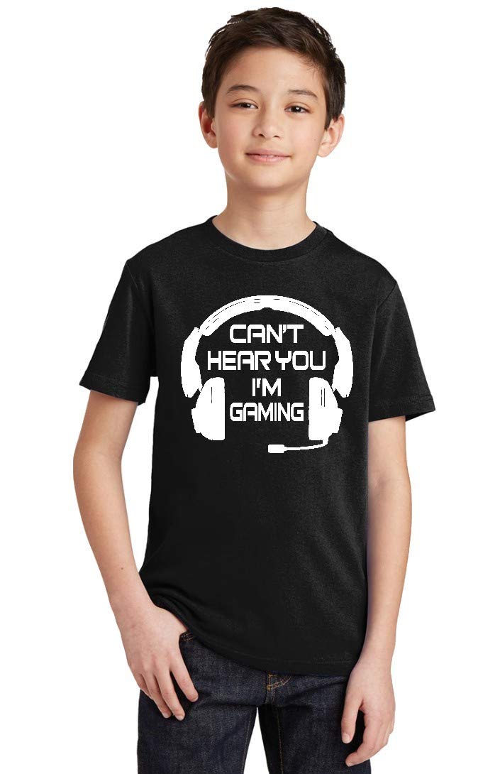 Funny Gaming T-Shirt for Youth - 'Can't Hear You I'm Gaming' Slogan Tee - Perfect for Gamers, Esports & Casual Wear