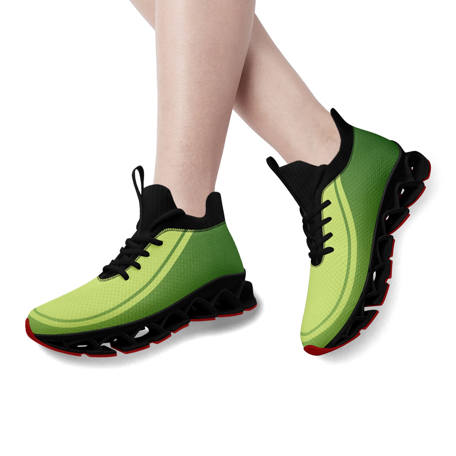 Custom Green Maxsoul Shoes - Personalized Sneakers for Men & Women | Breathable Lightweight Comfortable Walking Shoes | Perfect for Running, Gym Workouts & Casual Wear (FN030XD D020388 Size 7)