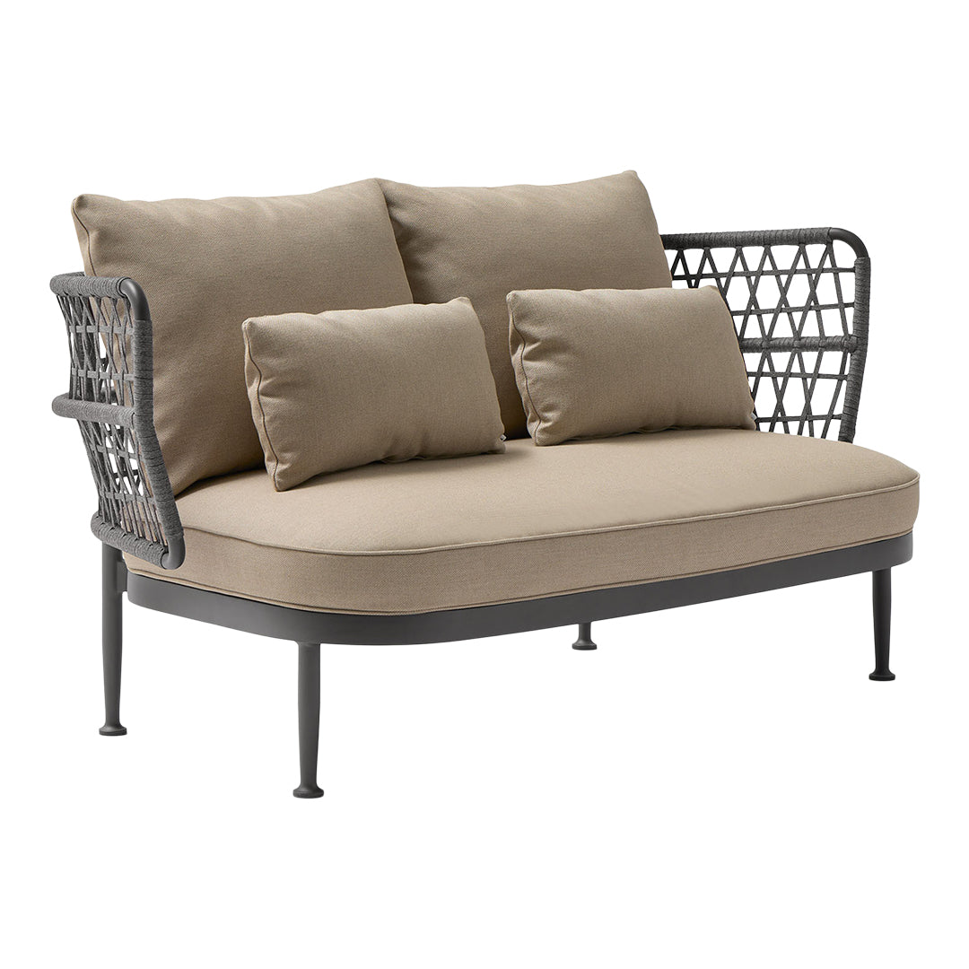Curio Outdoor 2-Seater Patio Sofa - Waterproof Wicker Furniture for Garden, Balcony & Backyard Relaxation