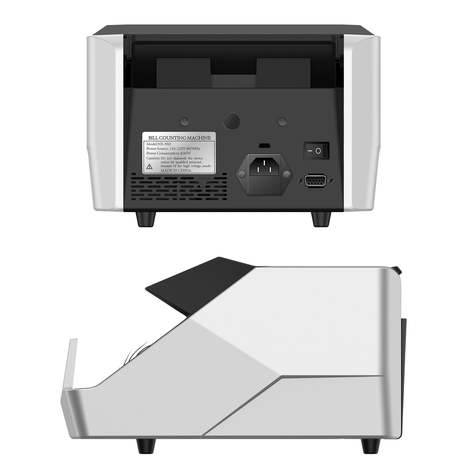 BISOFICE Automatic Money Counter Machine with UV/MG/IR Detection - High-Speed Cash Counter for US Dollars, Add & Batch Modes | Perfect for Banks, Retail Stores & Small Businesses